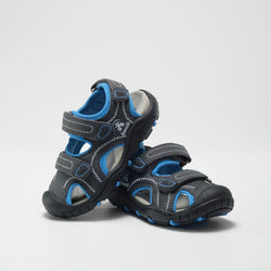 GRAY/LT BLUE : Seaturtle 2 - Kids' Closed-Toe Sandals Front View