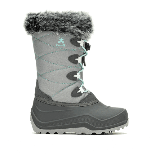 Kamik Snowangel Winter Boots Kids 4 Charcoal Fleece Lined Waterproof Insulated Murdoch main image 3