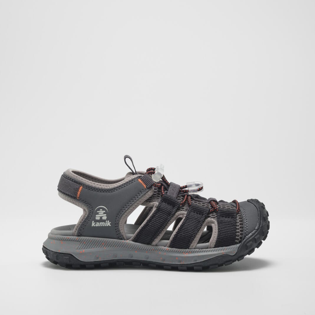 CHARCOAL : Ripple - Kids' Closed-Toe Sandals Sole View