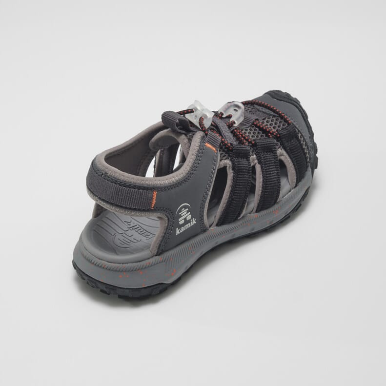 CHARCOAL : Ripple - Kids' Closed-Toe Sandals Inside View