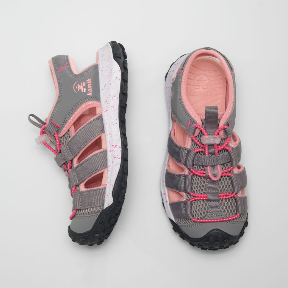 GRAY : Ripple - Kids' Closed-Toe Sandals Front View