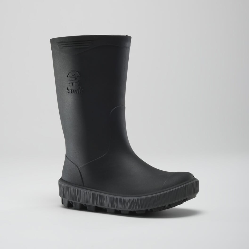 Black-Charcoal : Riptide Kids' Rain Boots - Main View