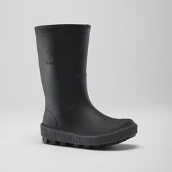 Black-Charcoal : Riptide Kids' Rain Boots - Main View