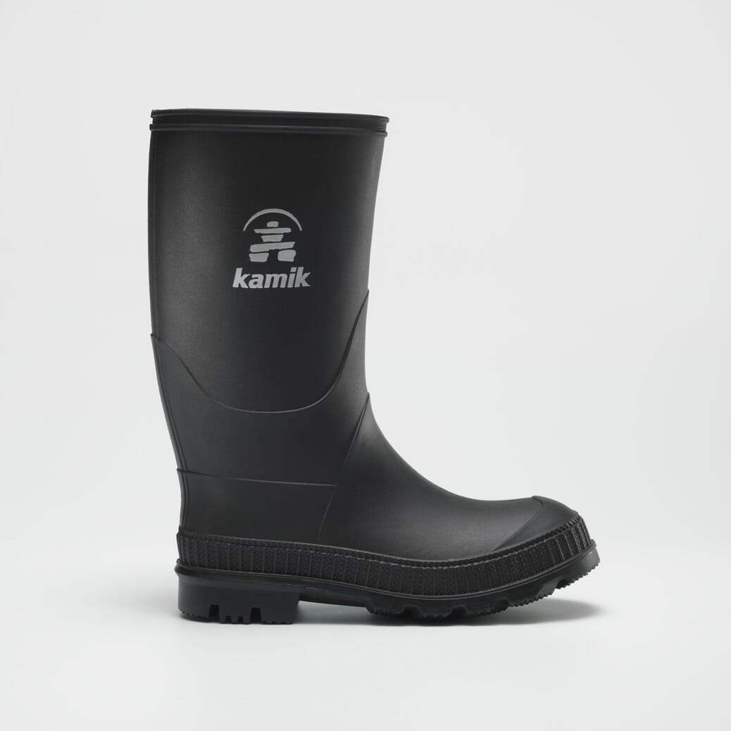 BLACK : Stomp - Toddler Rain Boots Top View