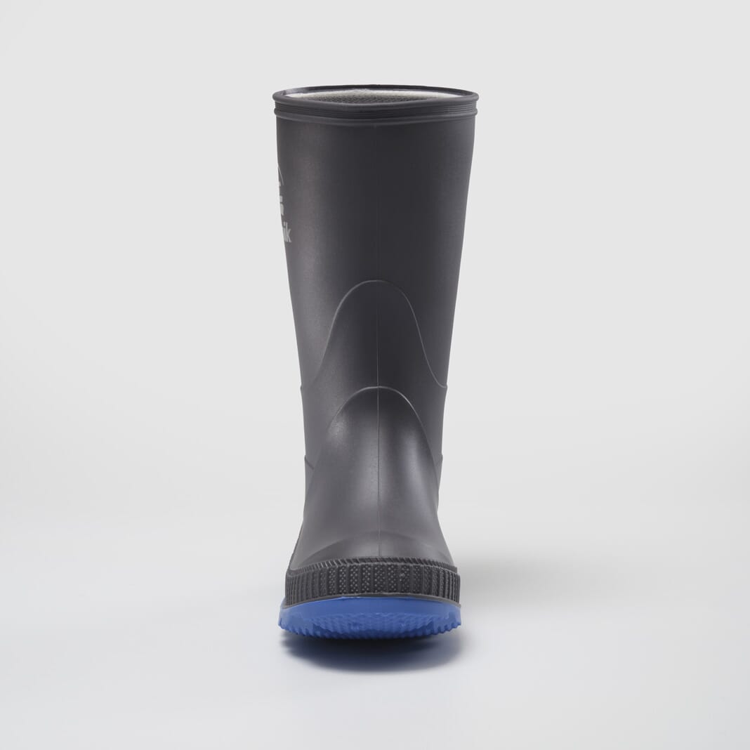 Charcoal-Blue : Stomp Kids' Rain Boots - Front View
