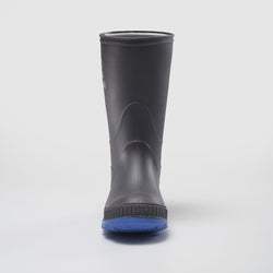 Charcoal-Blue : Stomp Kids' Rain Boots - Front View