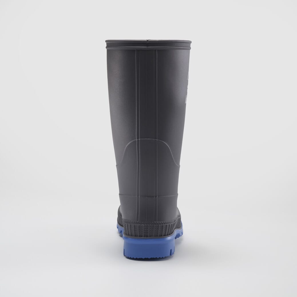 Charcoal-Blue : Stomp Kids' Rain Boots - Back View