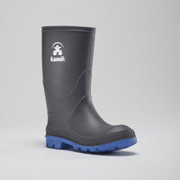 Charcoal/Blue : Stomp Kids' Rain Boots