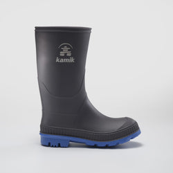 Charcoal-Blue : Stomp Kids' Rain Boots - Side View