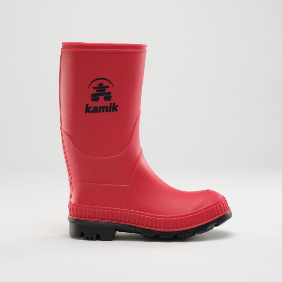 RED : Stomp - Kids' Rain Boots Top View
