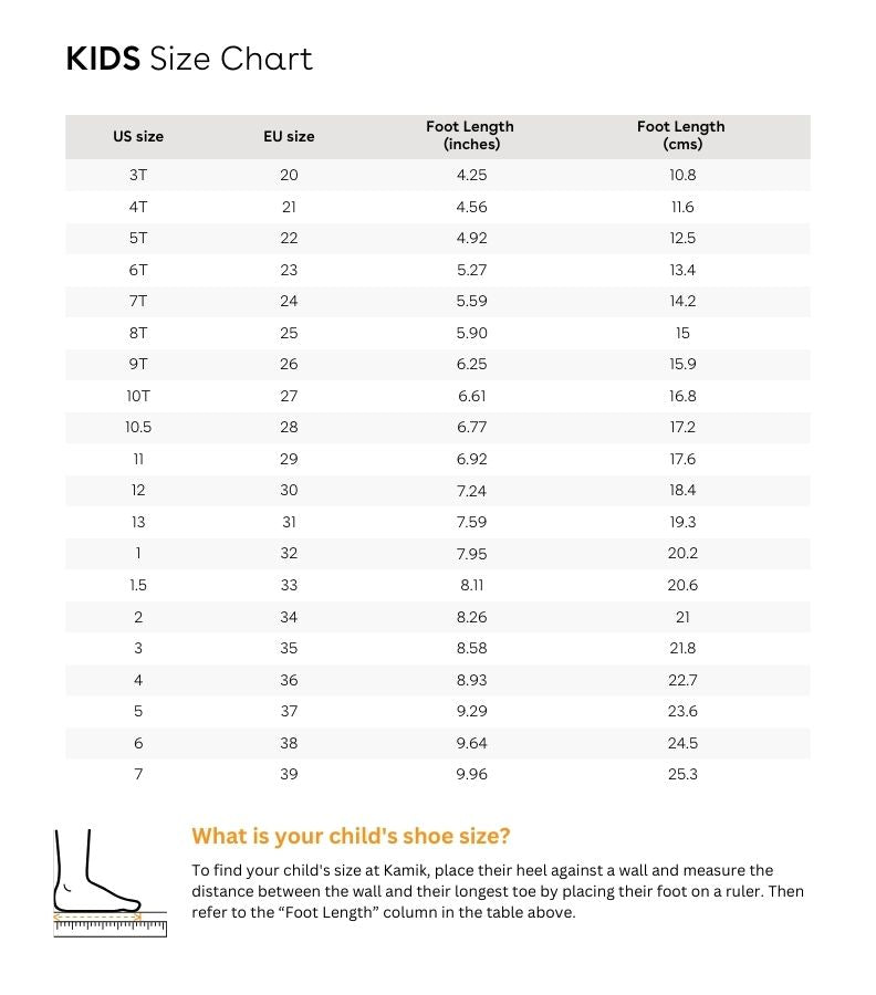 Sizing chart for LOBSTER 2