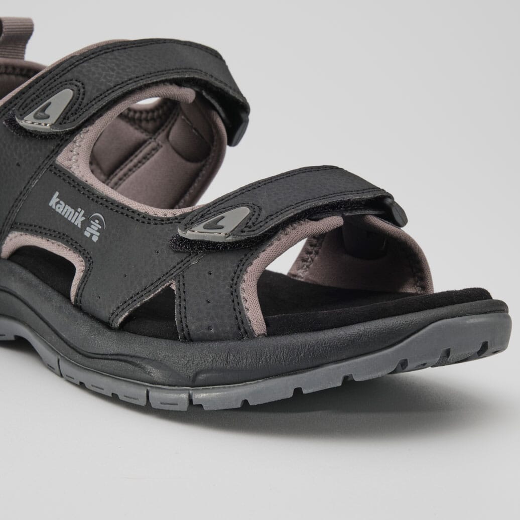 BLACK : Kibo - Men's Sandals Front View