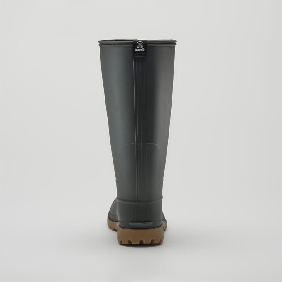 Khaki : Michael Men's Rain Boots - Back View