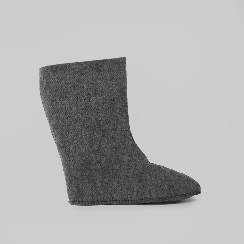 GRAY : Women Felt Replacement Liner 8mm for Tundra Boots Sole View