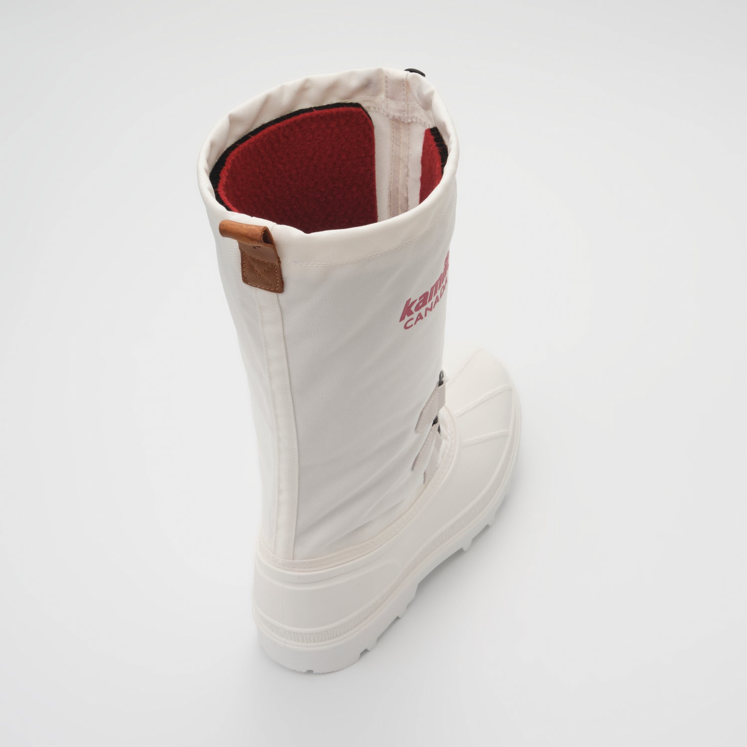 White : Canuck Men's Winter Boots - Three-Quarter Back View