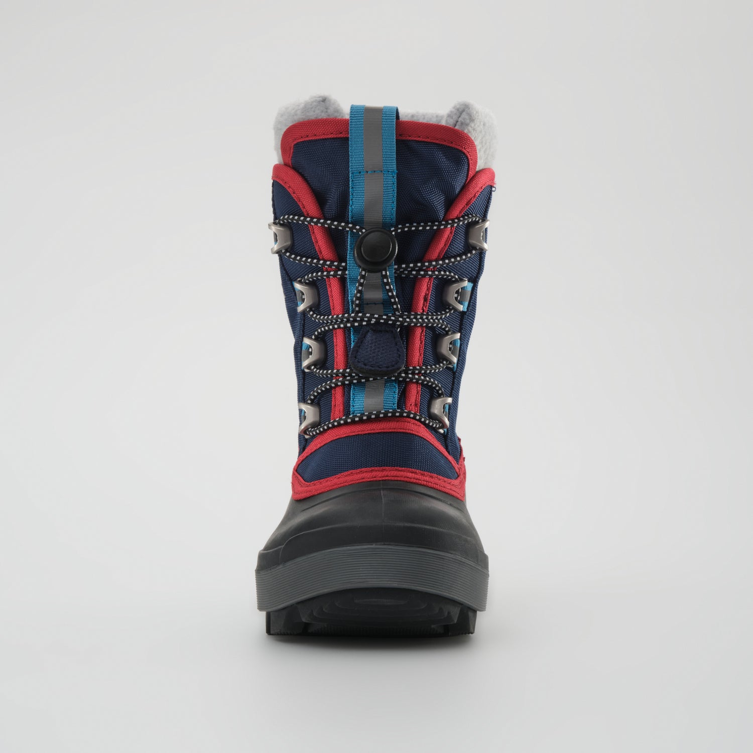 Navy : Cascade Kids Winter Boots - Front View