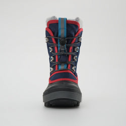 Navy : Cascade Kids Winter Boots - Front View