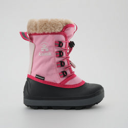 Pink : Cascade Kids Winter Boots - Side View