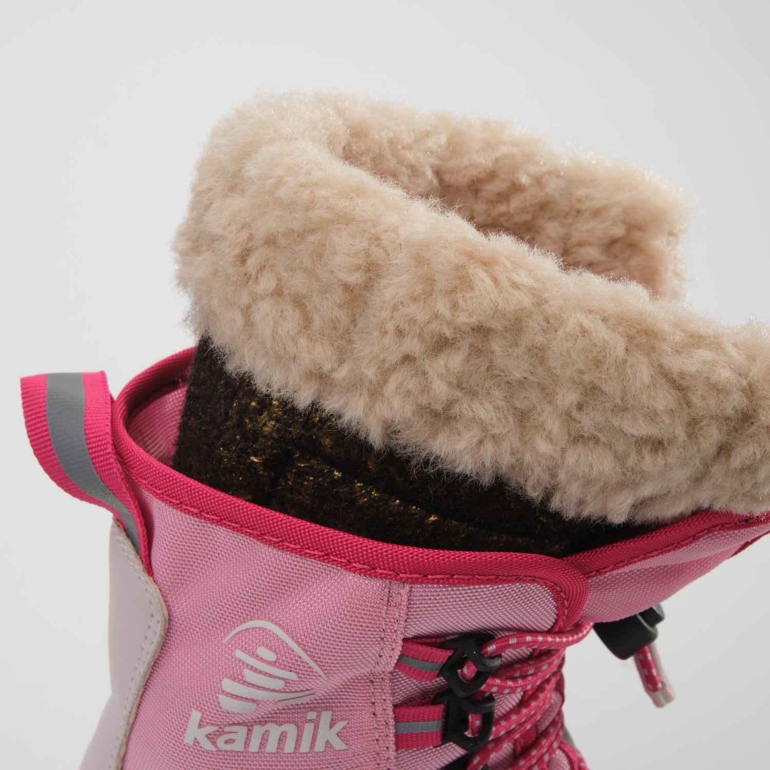 Pink : Cascade Kids Winter Boots - Liner View