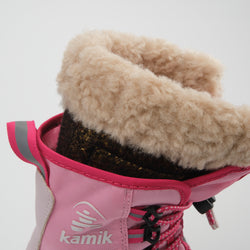 Pink : Cascade Kids Winter Boots - Liner View