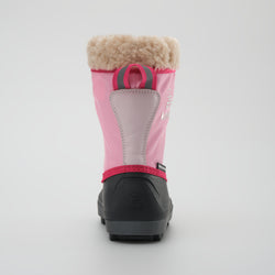 Pink : Cascade Kids Winter Boots - Back View
