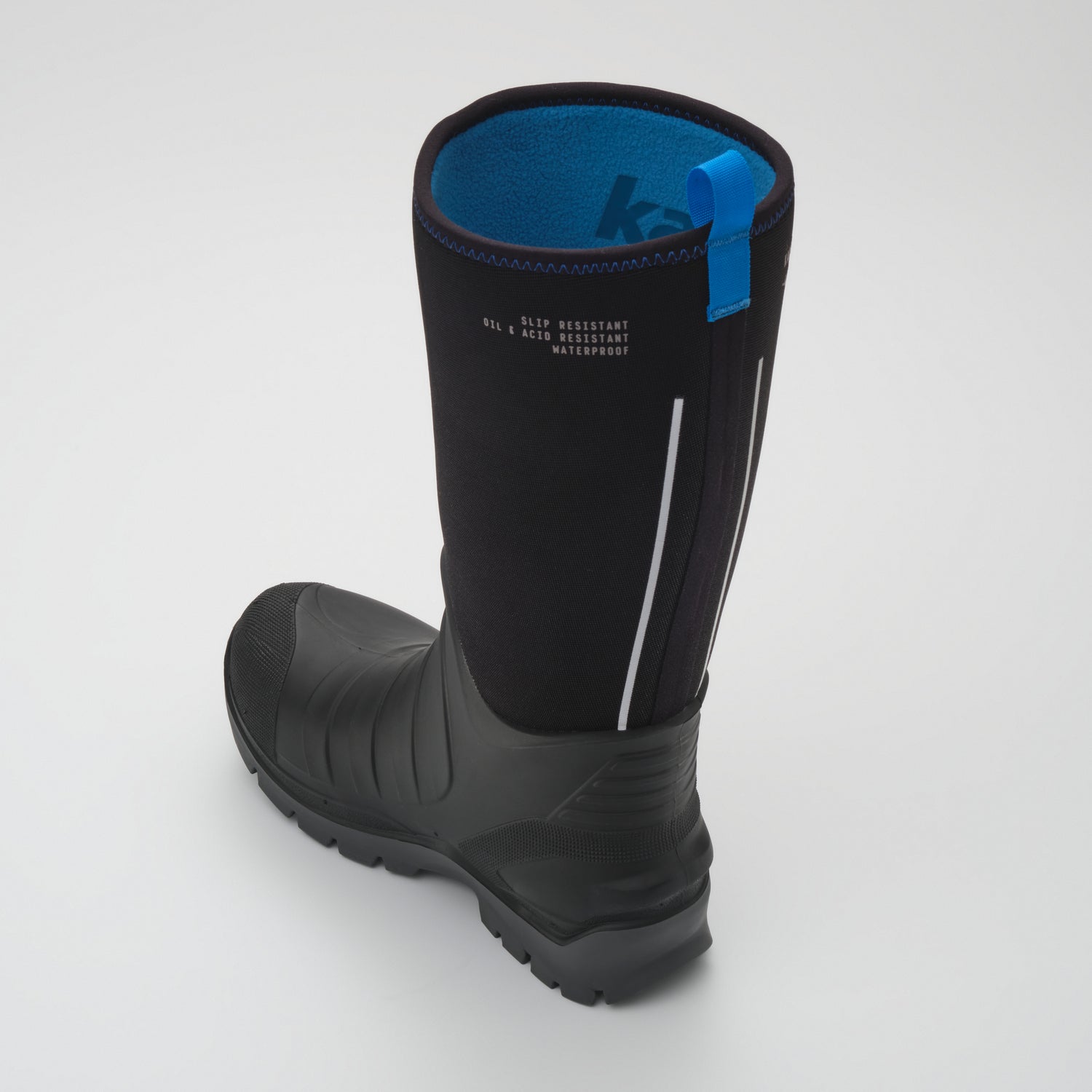 Black : Field Day Men's Work Boots - Three-Quarter Back View