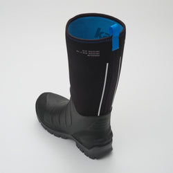 Black : Field Day Men's Work Boots - Three-Quarter Back View