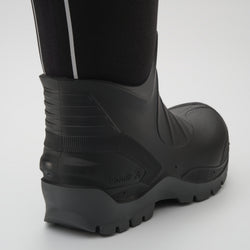 Black : Field Day Men's Work Boots - Zoom-in Back View