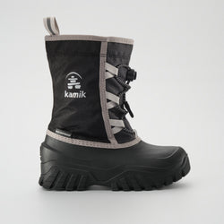 Black-Charcoal : Freezie Kids Winter Boots - Side View