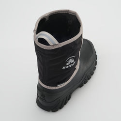 Black-Charcoal : Freezie Kids Winter Boots - Three-Quarter Top View