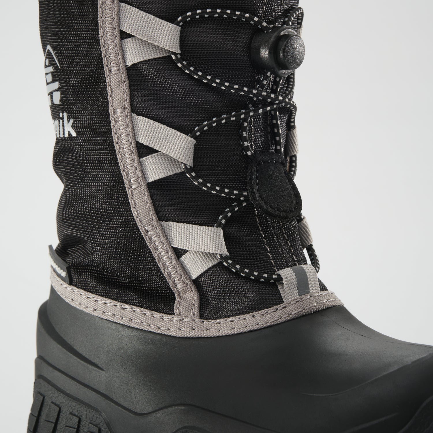 Black-Charcoal : Freezie Kids Winter Boots - Laces View