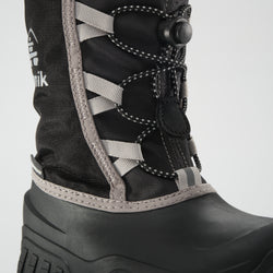 Black-Charcoal : Freezie Kids Winter Boots - Laces View