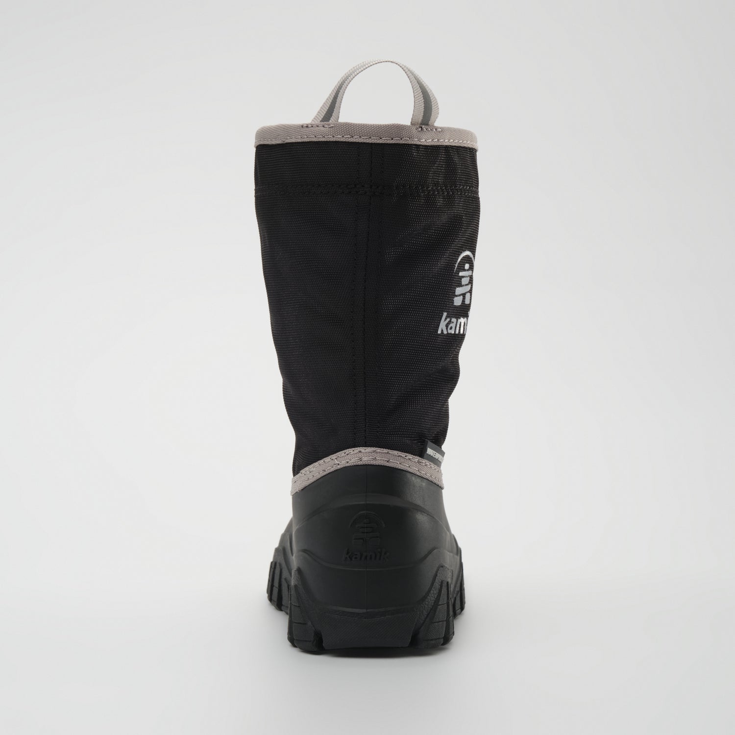 Black-Charcoal : Freezie Kids Winter Boots - Back View