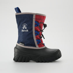 Navy-Red : Freezie Kids Winter Boots - Side View