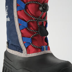Navy-Red : Freezie Kids Winter Boots - Laces View
