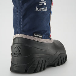 Navy-Red : Freezie Kids Winter Boots - Close-up Back View