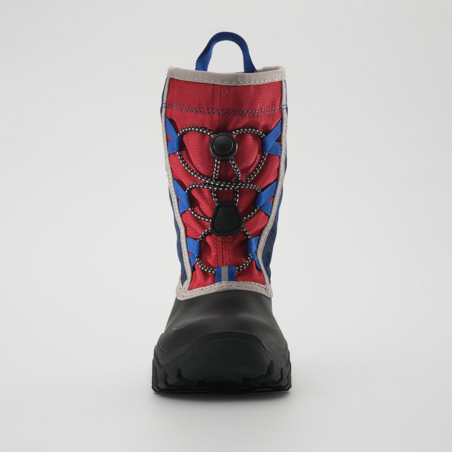Navy-Red : Freezie Kids Winter Boots - Front View