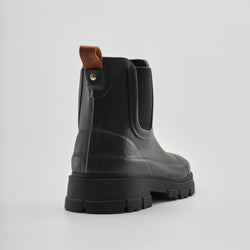 Black : Hailee Women's Rain Boots - Three-Quarter Back View