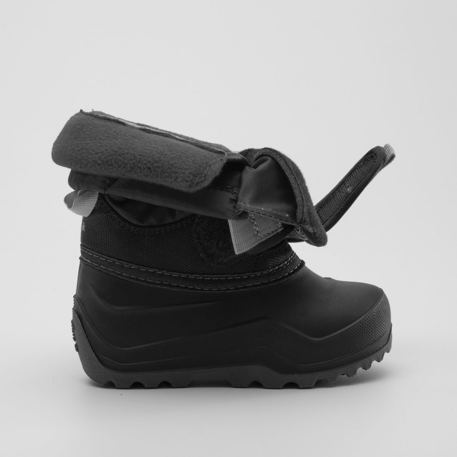 Black : Hibou Toddlers Winter Boots - Open Side View