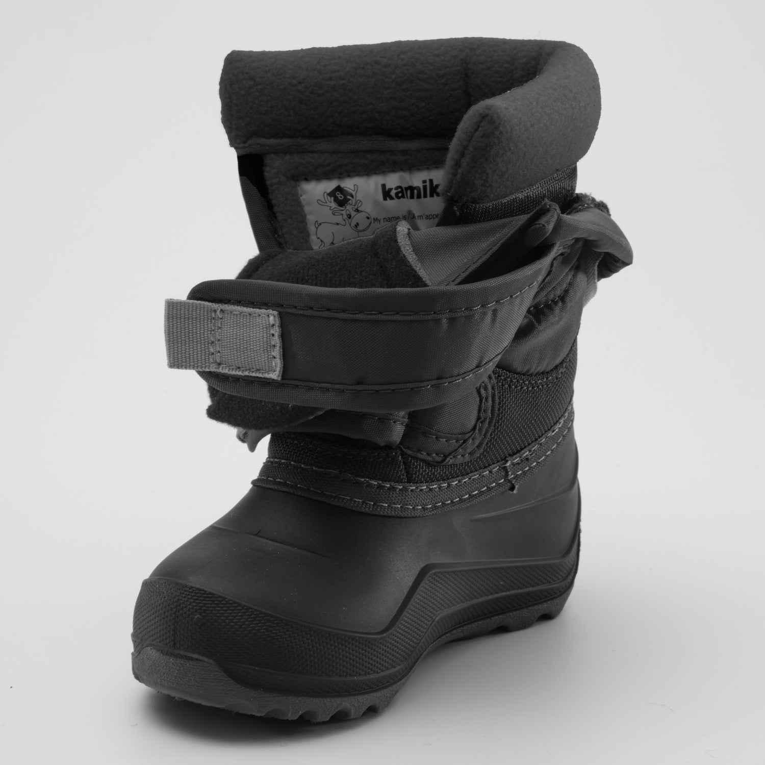 Black : Hibou Toddlers Winter Boots - Three-Quarter Open View