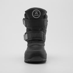 Black : Hibou Toddlers Winter Boots - Front View