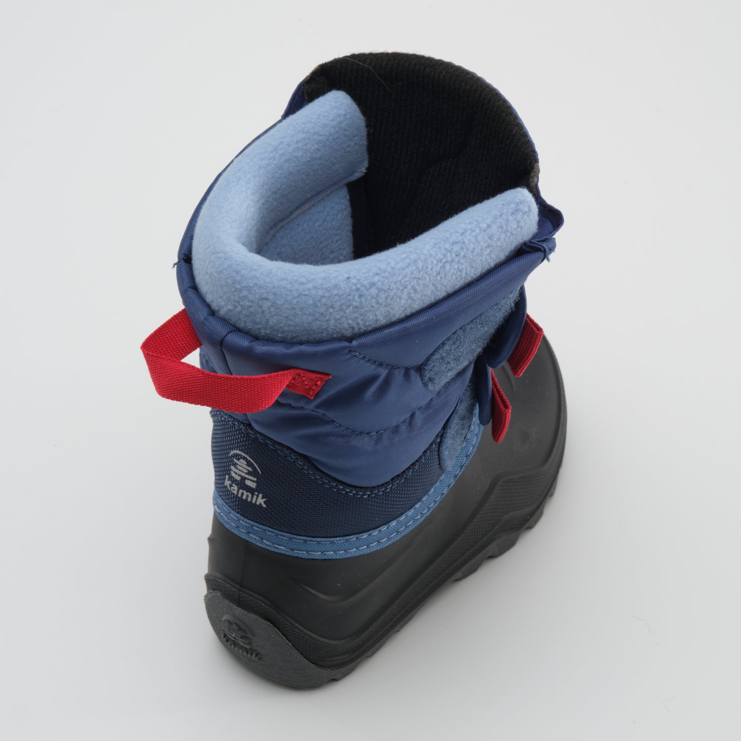 Light Navy : Hibou Toddlers Winter Boots - Three-Quarter Back View