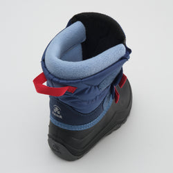 Light Navy : Hibou Toddlers Winter Boots - Three-Quarter Back View