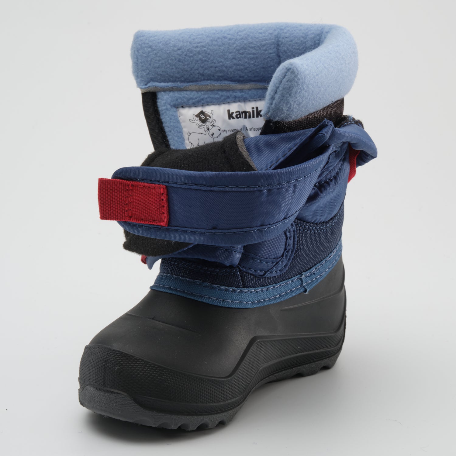 Light Navy : Hibou Toddlers Winter Boots - Velcro View