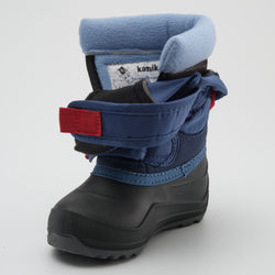 Light Navy : Hibou Toddlers Winter Boots - Velcro View