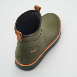Dark Olive : Lowtide Men's Rain Boots - Three-Quarter Back View