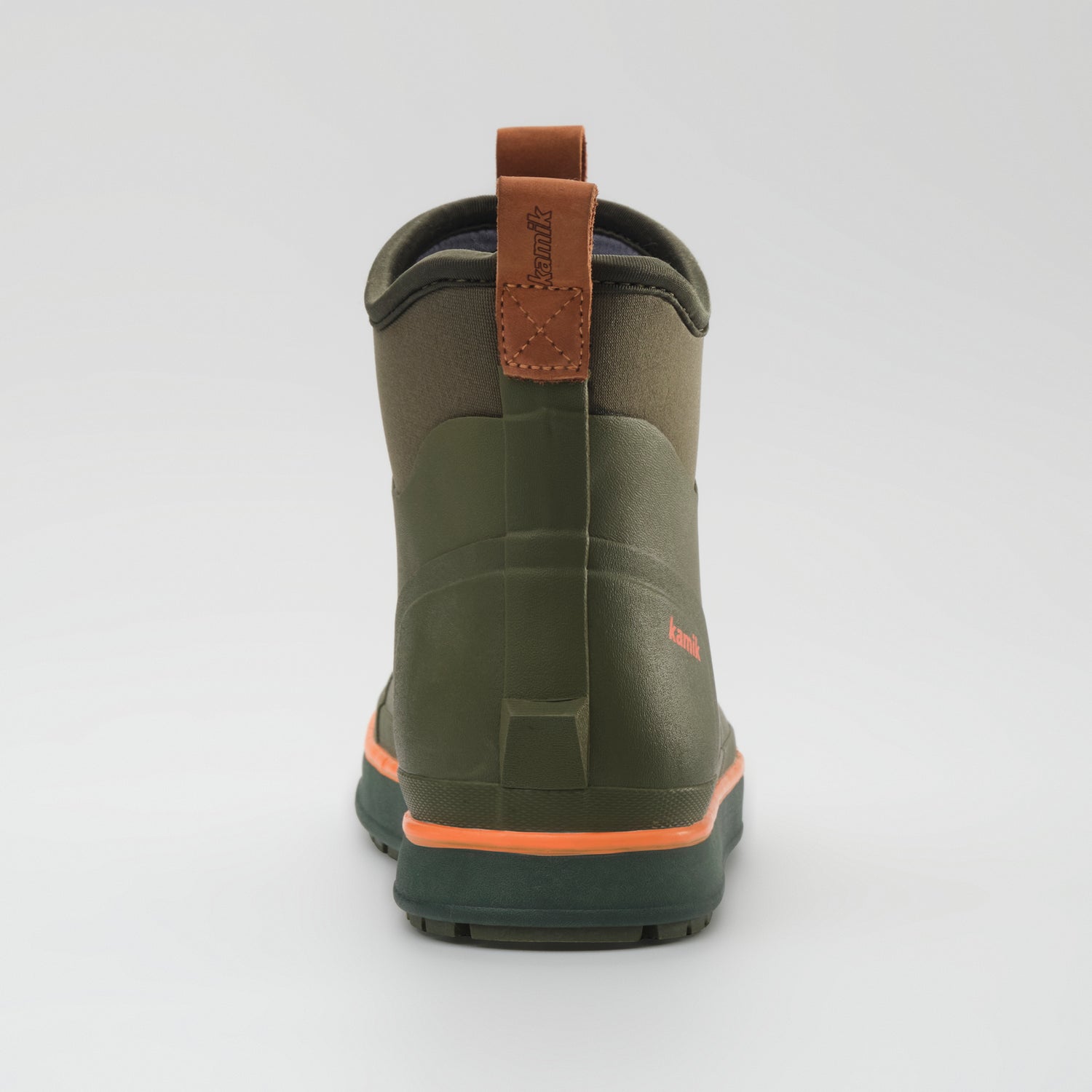 Dark Olive : Lowtide Men's Rain Boots - Back View