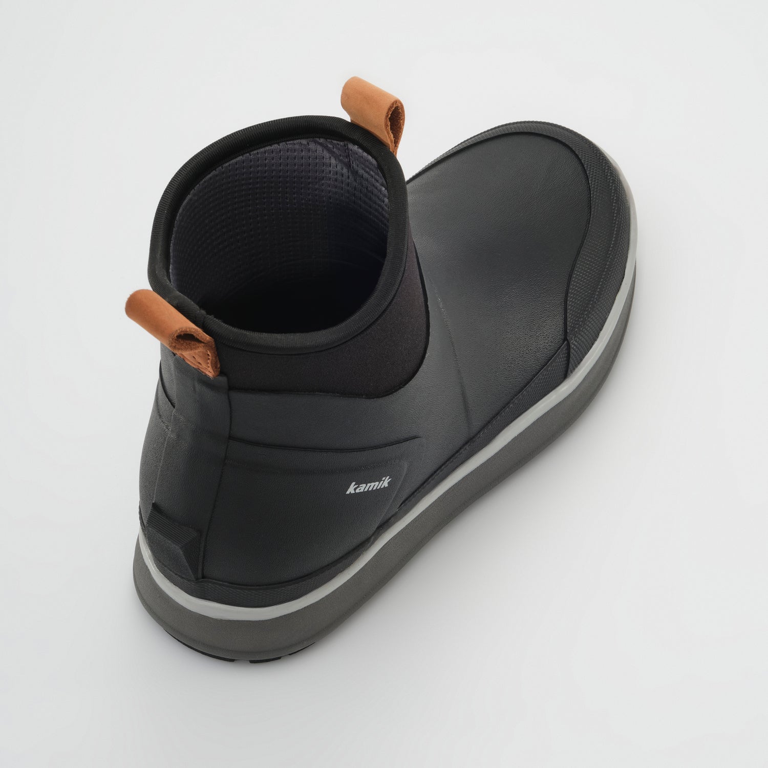 Black : Lowtide Women's Rain Boots - Three-Quarter Back View