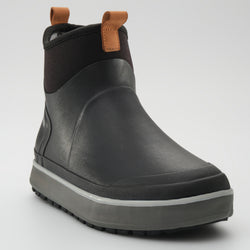 Black : Lowtide Men's Rain Boots - Three-Quarter Front View