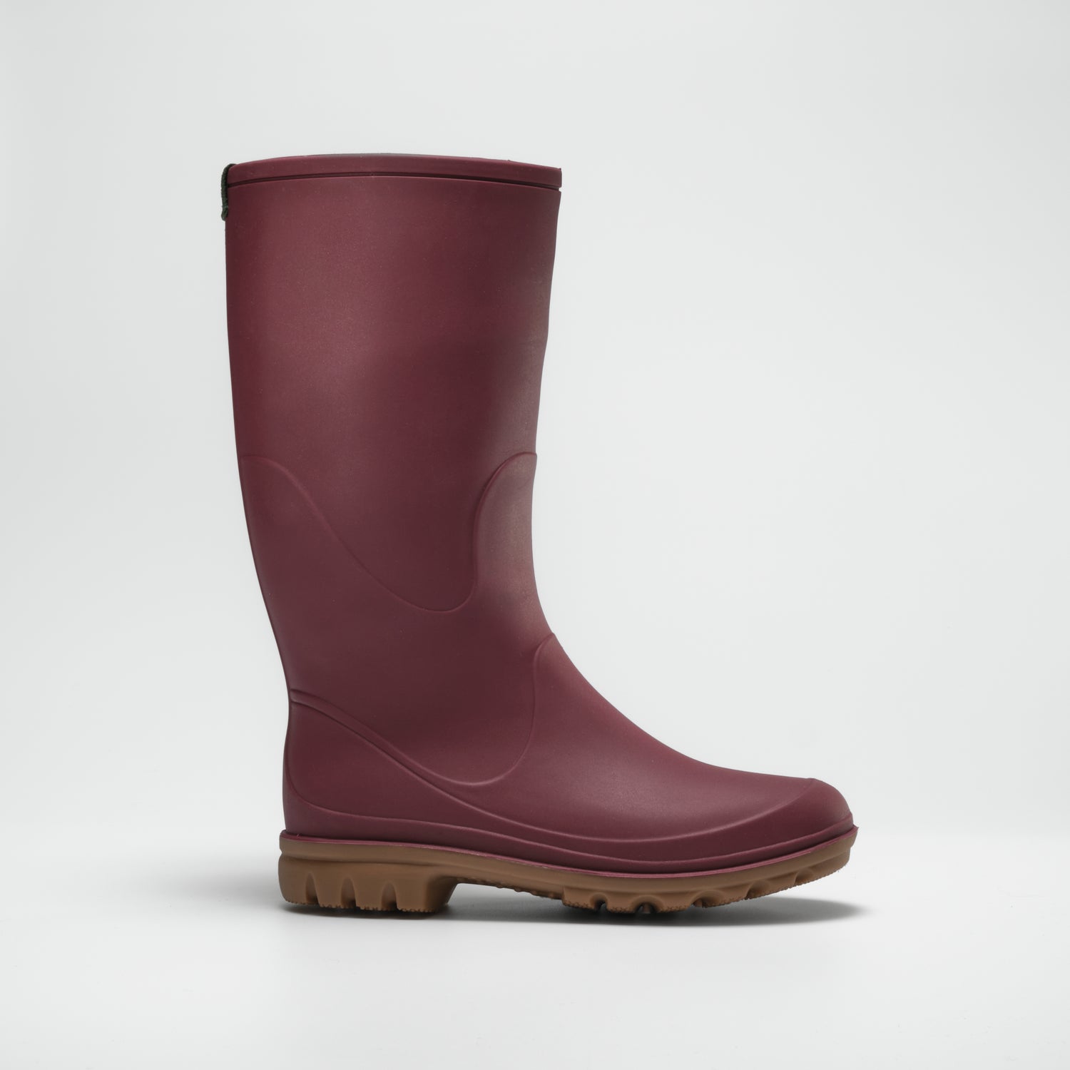 Burgundy : Miranda Women's Rain Boots - Side View